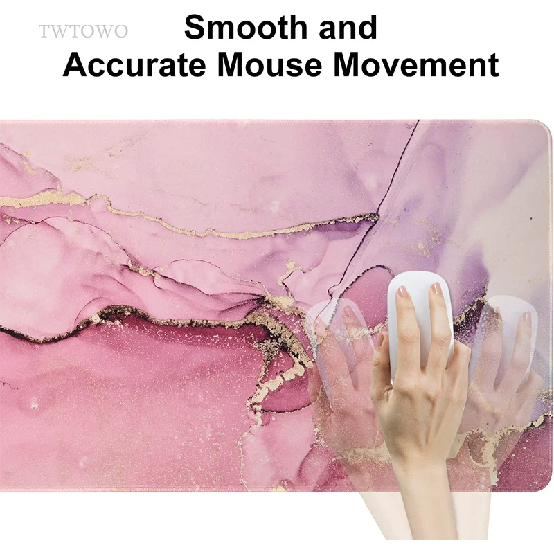 Pink Marble Mouse Pad Gamer XL Custom Home Large Mousepad XXL keyboard pad Non-Slip Carpet Office Desktop Mouse Pad