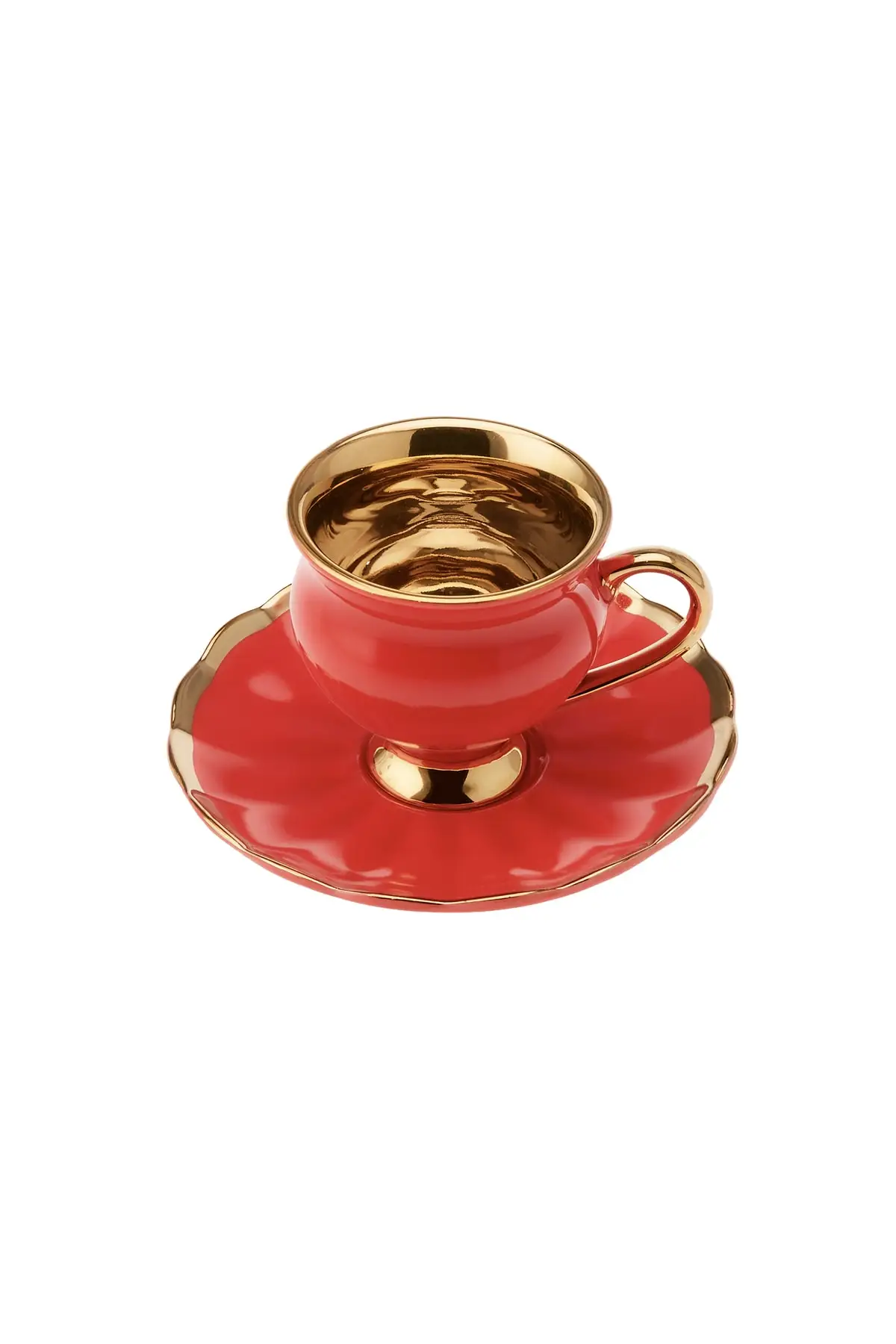 DOLBOVI Exclusive red 6 person coffee cup set 90 Ml