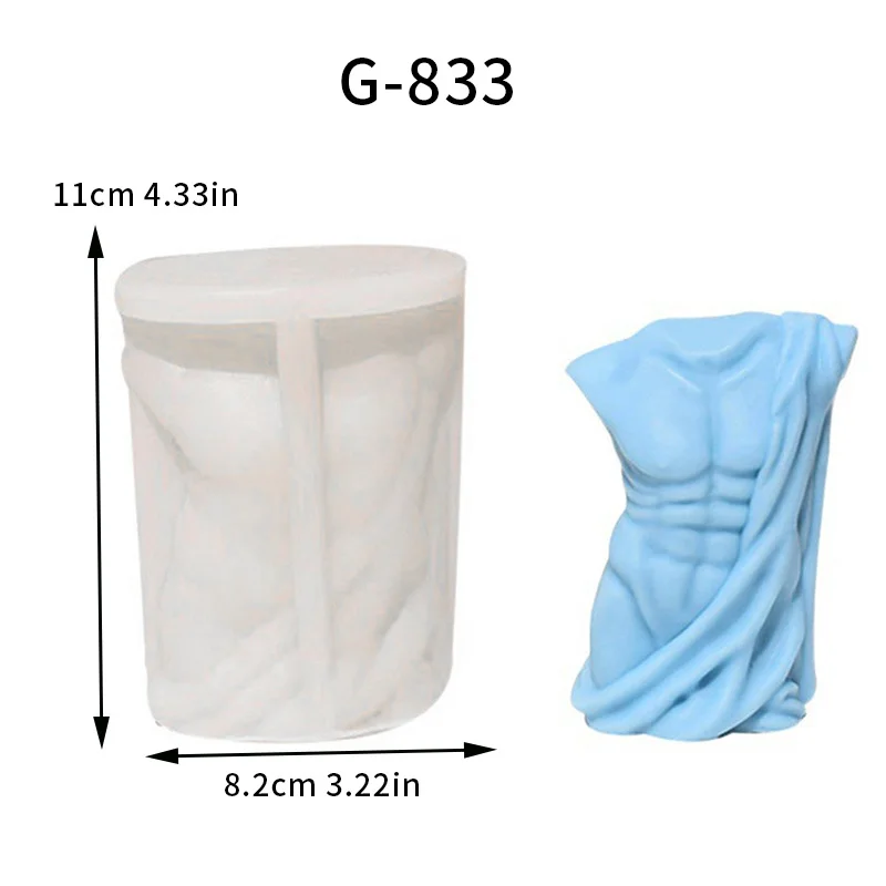 1 Piece, Men\'s and Women\'s Body Mold, Gypsum Aromatherapy Handmade Candle Dropper Silicone Decorative Mold