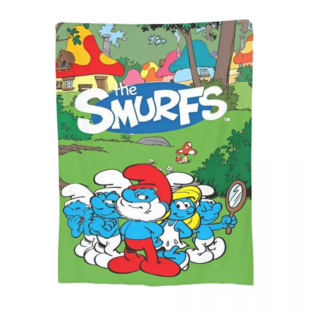 The S-Smurfs Blue Cartoon Anime Blanket Ultra-Soft Velvet Comfortable Gift Throw Blanket Quilt