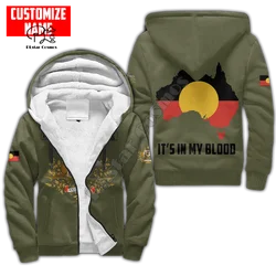 NewFashion Aboriginal Australia Culture Country Tribal Retro Tattoo 3Dprint Men/Women Unisex Winter Coat Fleece Jacket Hoodies 1