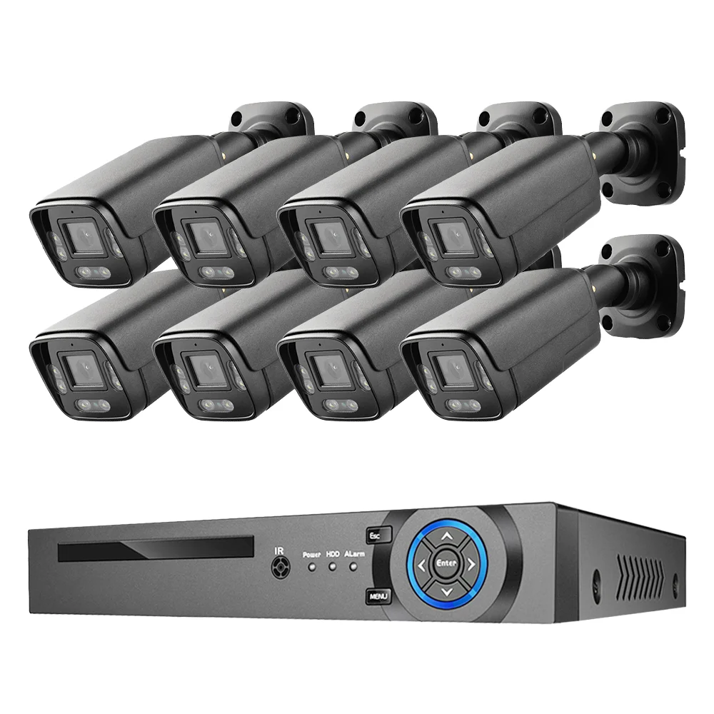 

Best Selling 8 Channels Outdoor Face Detection H.265 4K 8MP Wired POE IP Network Security Home CCTV Camera System