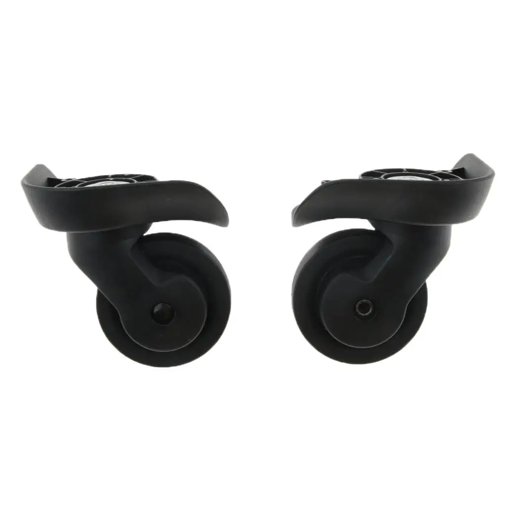 Suitcase Wheels Small Black Replacement Trolley Casters Dual Bearing for Luggage Suitcase Upgrade