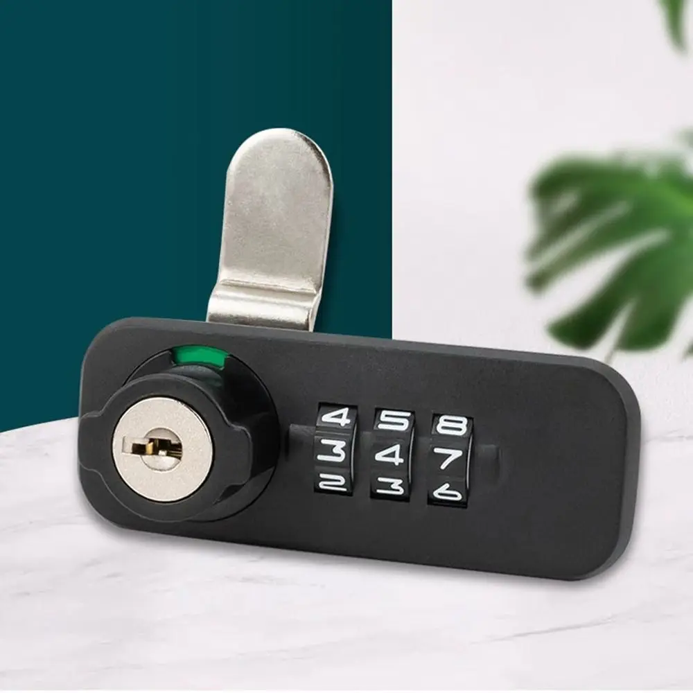 Zinc Alloy Password Lock New 3 Digital Code Furniture Drawer Lock Anti-theft Security Combination Lock Cupboard Drawer