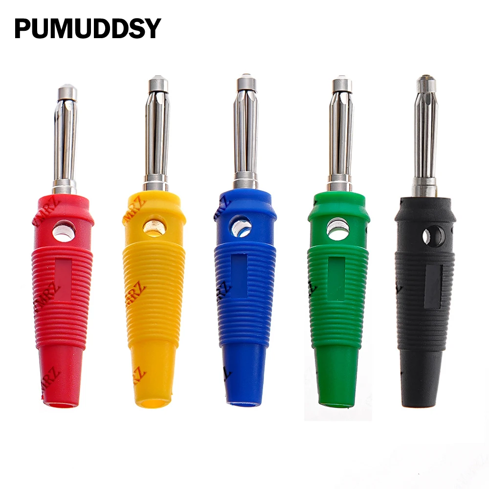 5PCS 32A High Current Test Lead 4mm Banana Plug Connector Jack Audio Speaker Terminal Copper Nickel/Gold Plated Binding Post 32A