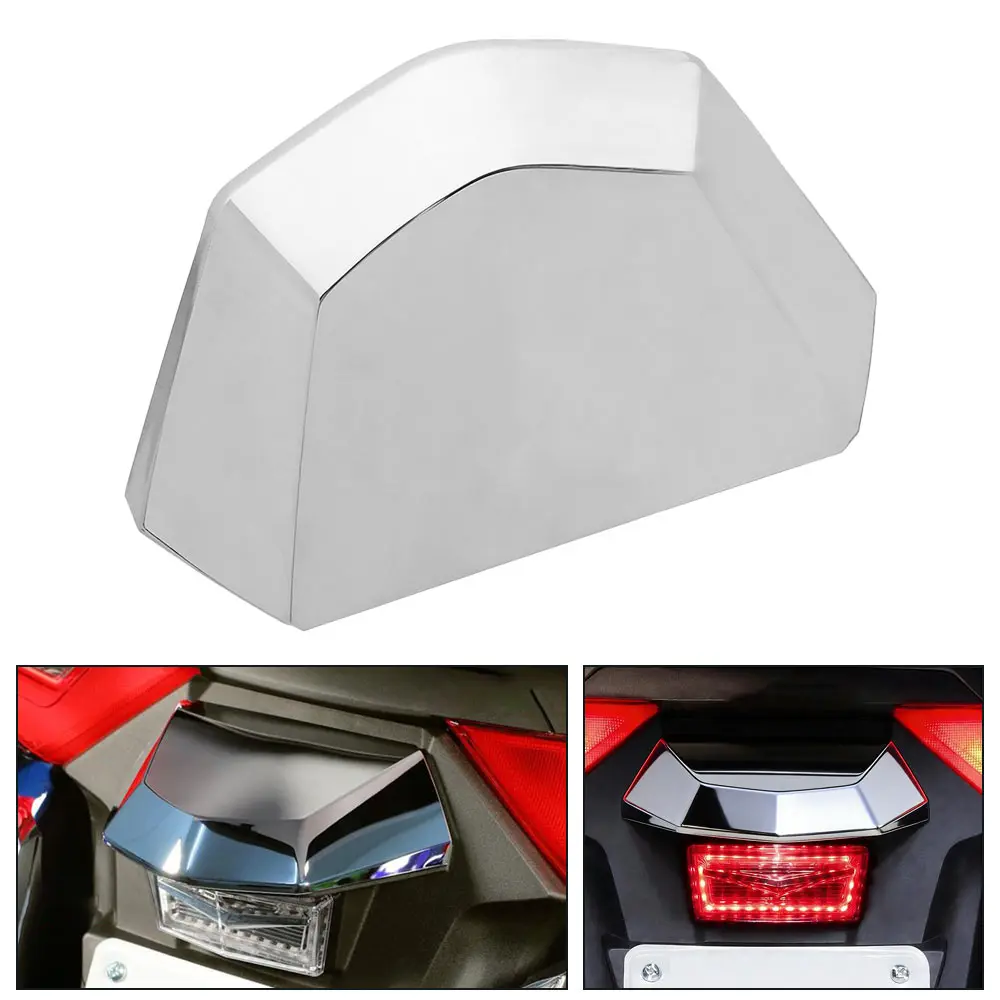 

Накладка на крышку заднего фонаря подсветки номерного знака для Honda Gold Wing Tour Airbag DCT 2018-2025, хромированная, из АБС-пластика, аксессуары для мотоциклов