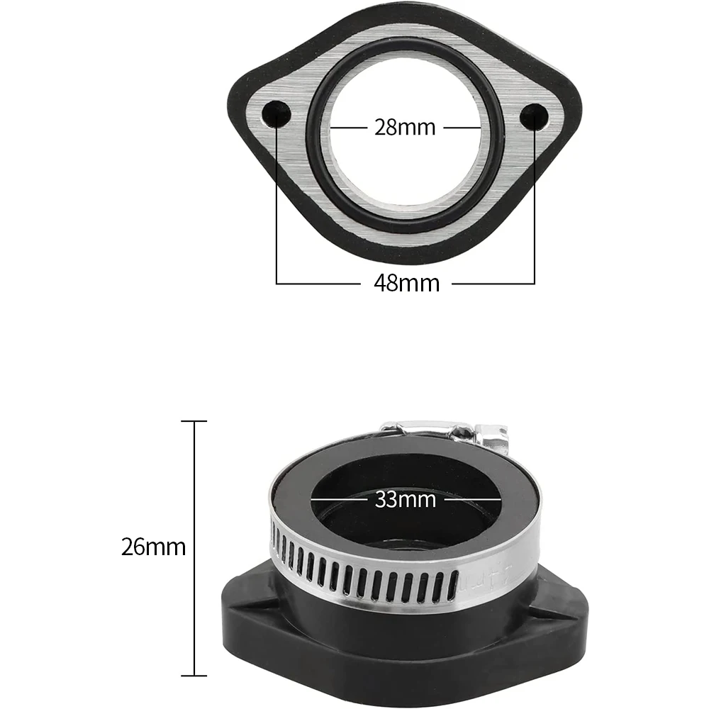 NIBBI CNC GY6 Ansaugkrümmer PE-Flansch Vergaseradapter passend für 50cc-300cc Roller GY6 Motor Schnittstelle Motorrad Tuningteile – Detail 8