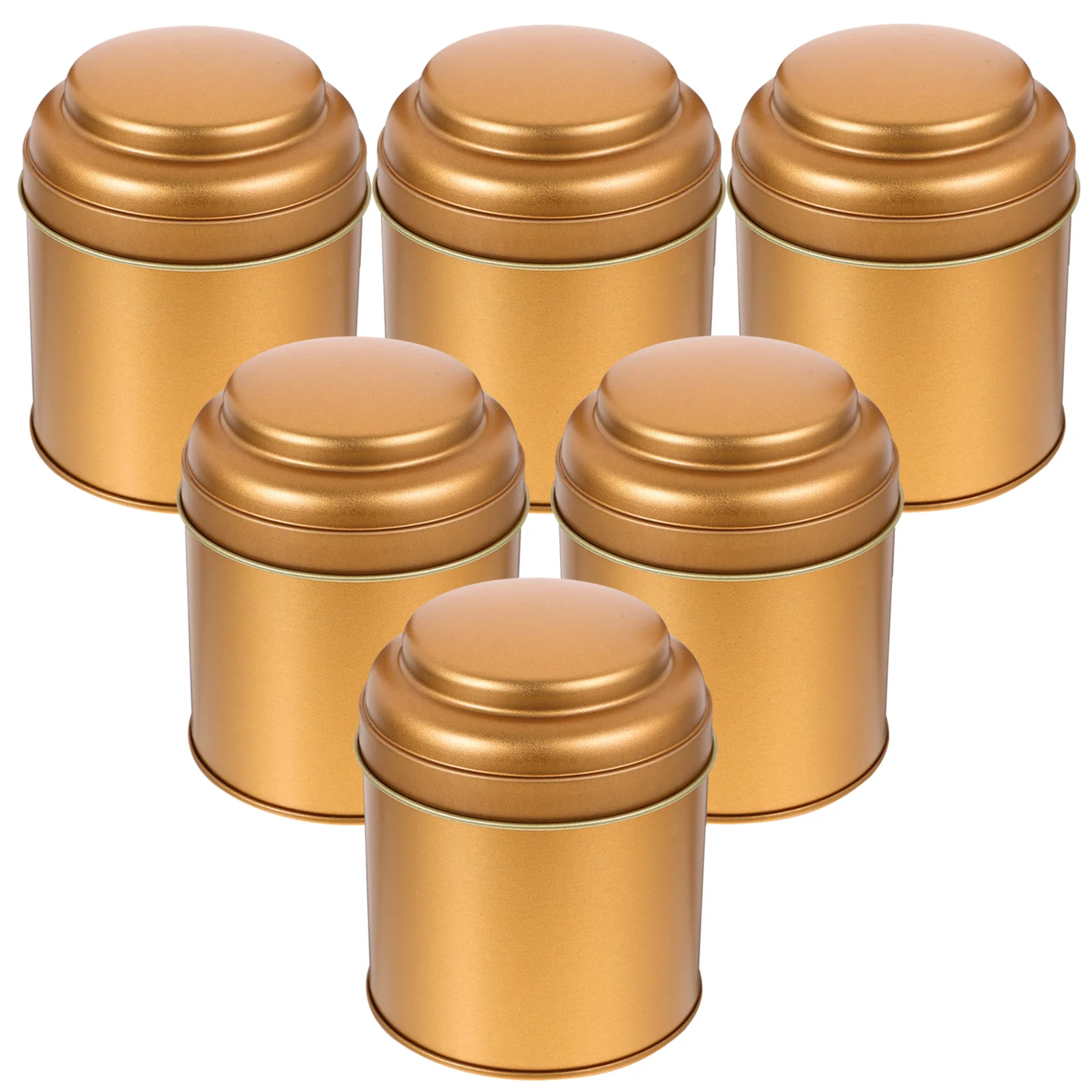 

6 шт. канистры для чайных листьев, жестяные многофункциональные двойные крышки, герметичные банки для хранения рассыпных банок для чая, конфет, кофе с крышками
