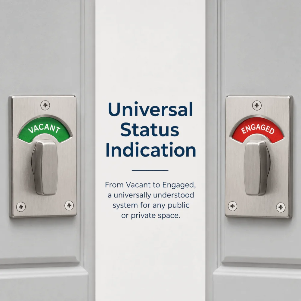 Hardware Stainless Steel Door Indicator Lock Durable Secure Privacy Door Lock Door Bolt Latch Toilet Partition