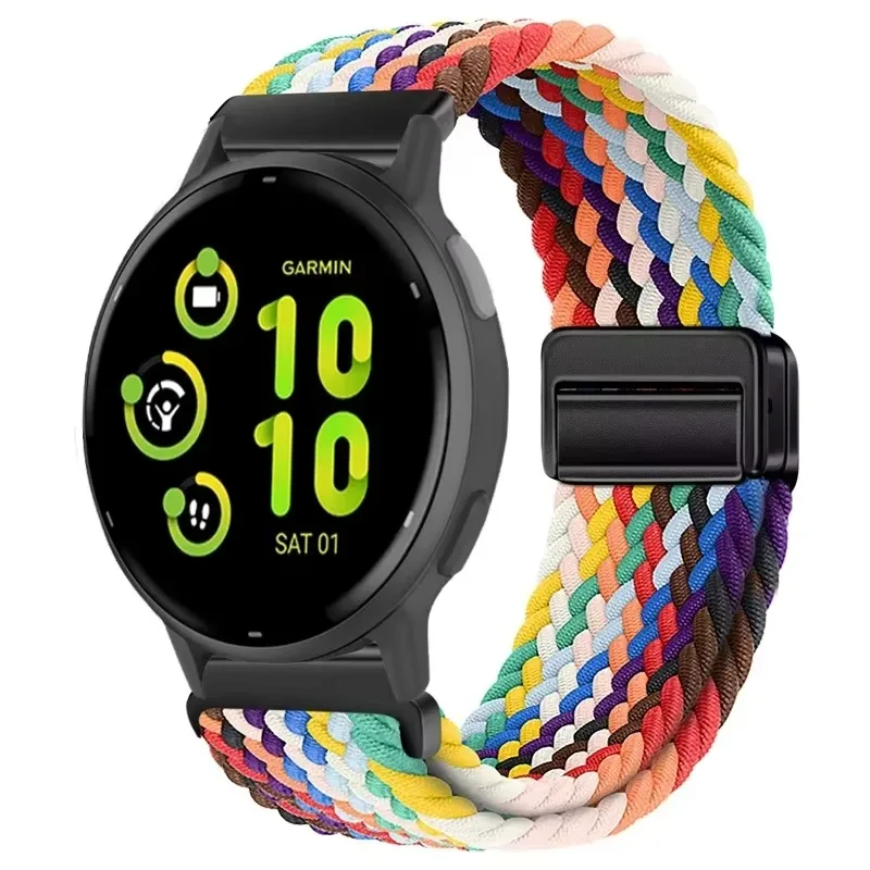 20mm 22mm Nylon Strap for Garmin Vivoactive 6 5/Move Trend/Venu 3 2 Wristband for Garmin Forernuuer 965 955 265 255 165 55 Strap