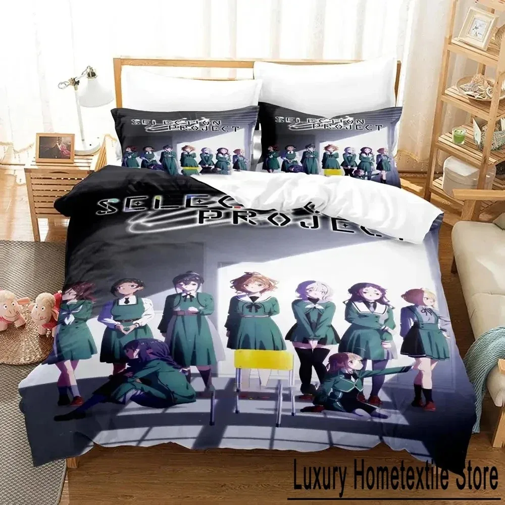 3D Print Anime SELECTION PROJECT Beddengoed Set Dekbedovertrek Bed Set Dekbedovertrek Kussensloop Trooster koning Queen Size Jongens Volwassen A