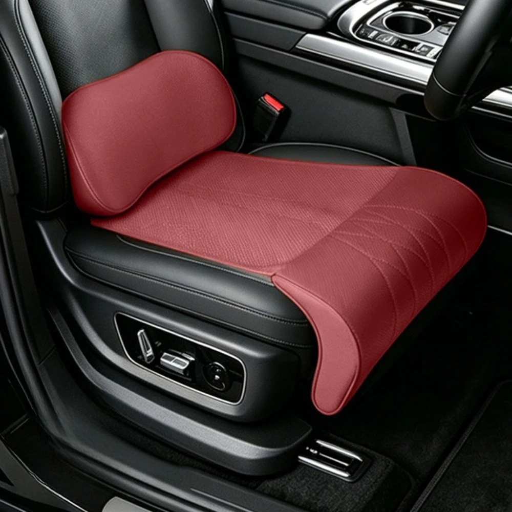 Neues 3-in-1 Universelles Autositzkissen-Set – Rückenlehne, Sitzkissen & Beinstütze, Starke Lenden- und Beinstütze, Ganzjahres-Komfort – Detail 8