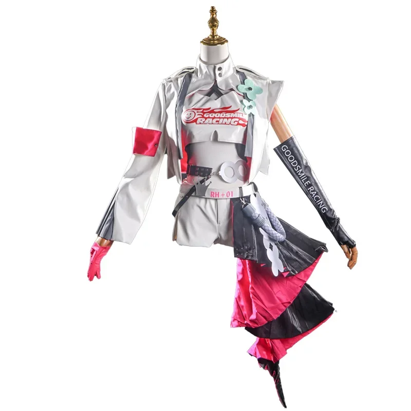 

New Anime Racing Hatsune Cosplay Costume Girl Top Coat Shorts Full Set Sexy Uniform Halloween Carnival Party Clothes Odtfit