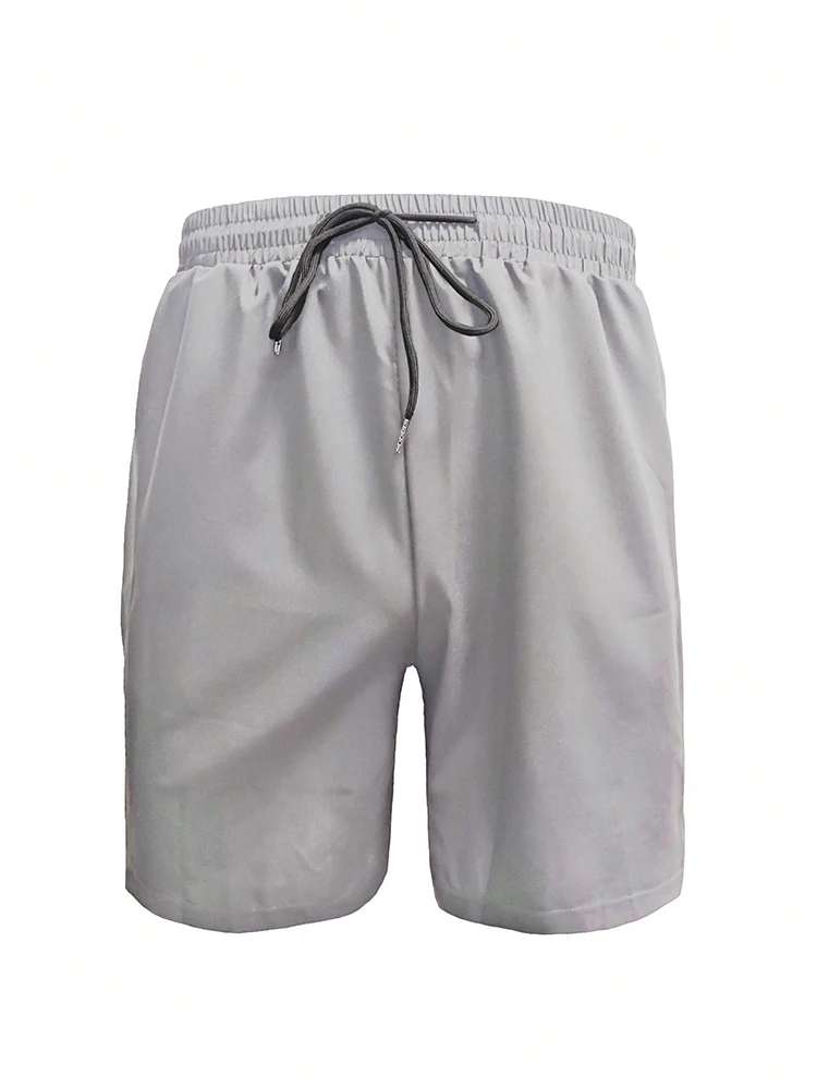 Graue Herren-Laufshorts, Sportshorts für Fitness, schnelltrocknend, lässige Caprihose