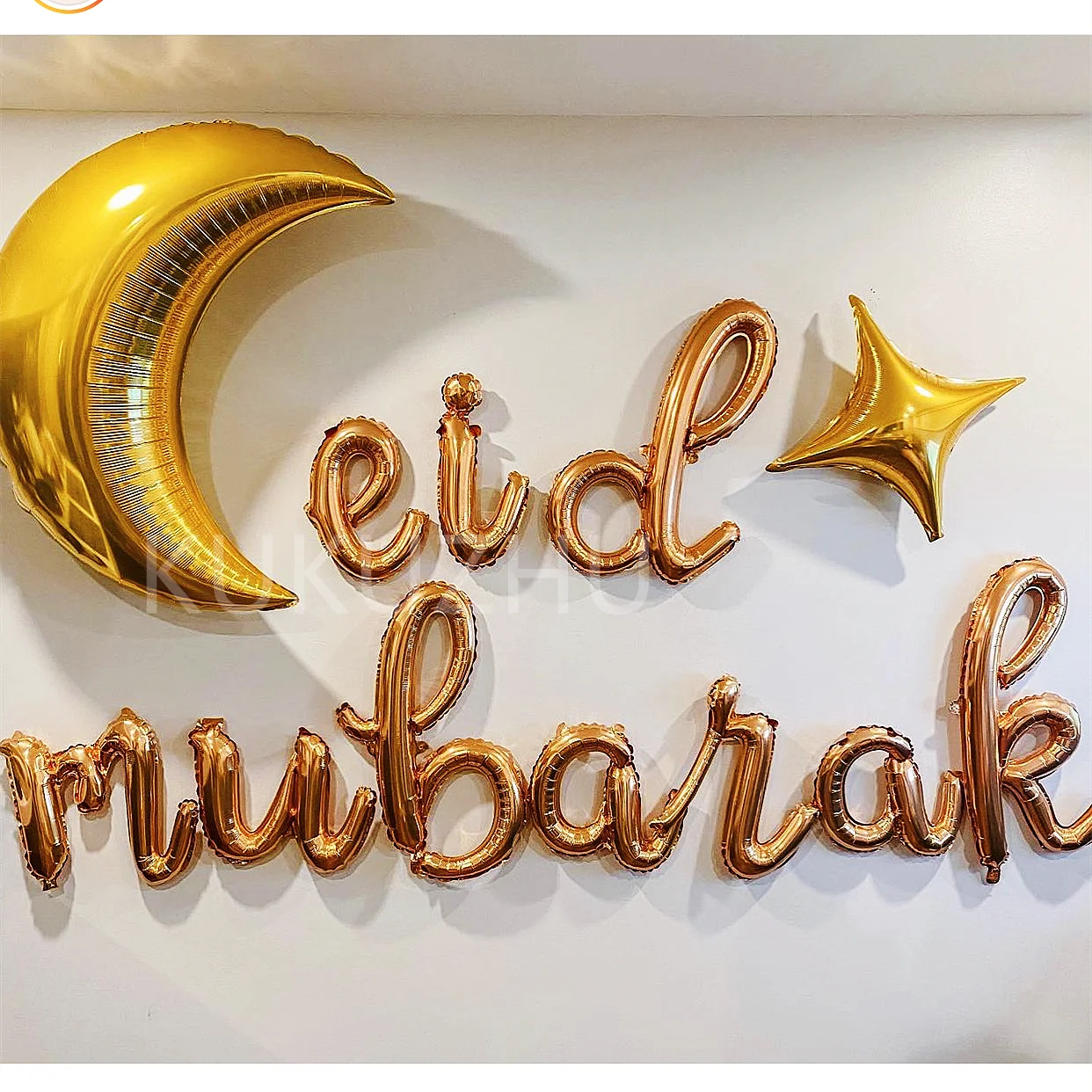 1 Juego de Globos de Luna y estrella para Festival musulmán EID Mubarak, decoración artesanal para el hogar, Globos de fiesta de cumpleaños para niños de Ramadán Kareem