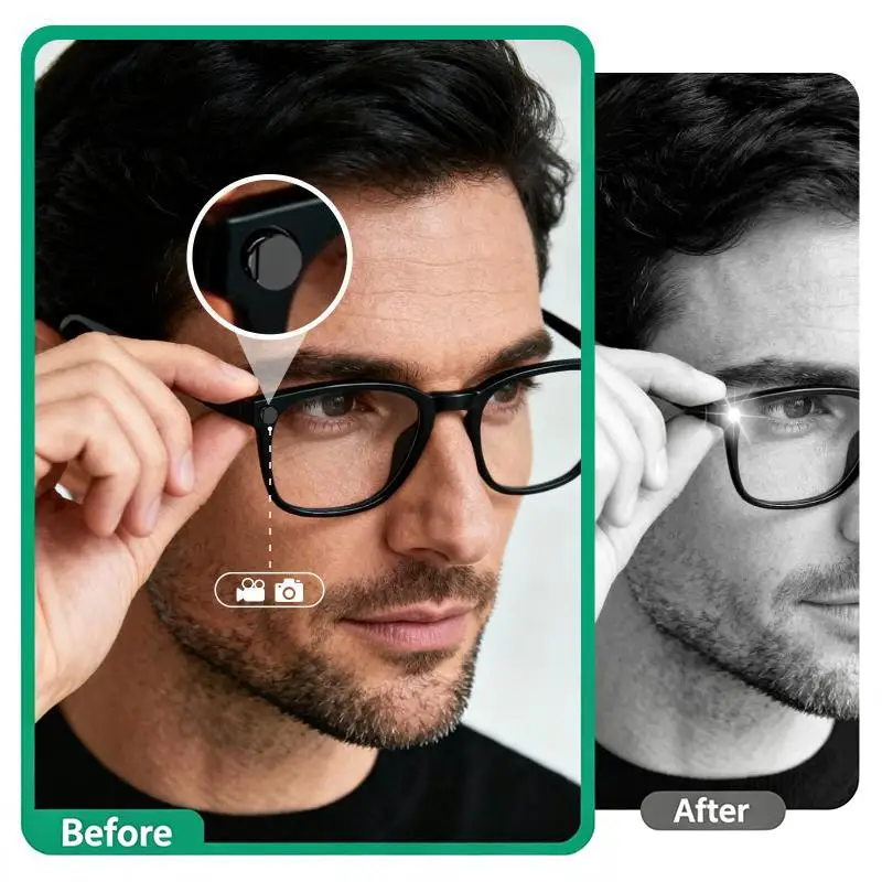 New 2026 LED Light Cover Adjustable Light Blocker For  Meta HSTN Smart Glasses Compatible With Way-farer Skyler