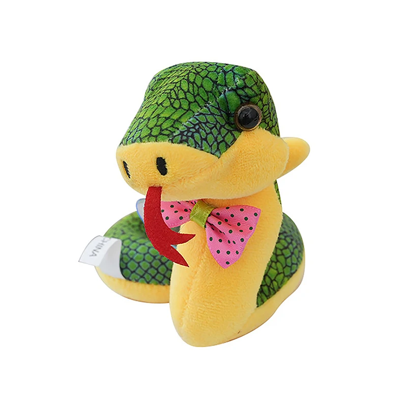 Imagem -06 - Bonito Plush Snake Doll Pingente Creative Keychain Ornamento do Bolsa Acessórios Chave do Carro Casal Aniversário Brinquedos para Meninas