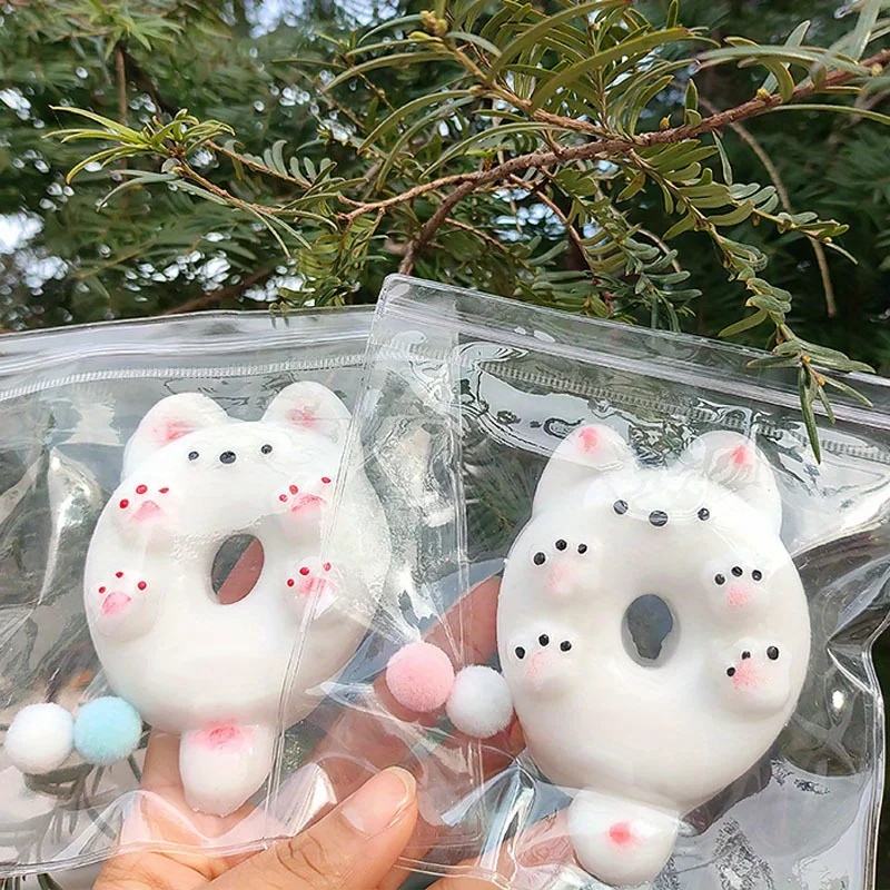 

1 шт. Super Soft Puppy Donut Squishy — забавная и расслабляющая игрушка для снятия стресса, случайный цвет (синий, розовый, зеленый, желтый, оранжевый) — идея