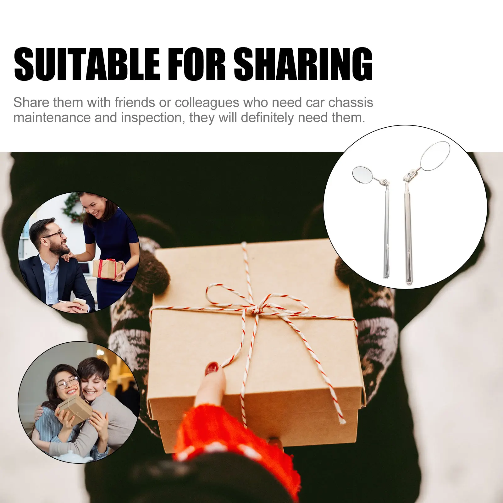 

2Pcs Telescopic Folding Automotive Welding Chassis Inspection Mirror Car Maintenance Inspection Mirror Portable Lightweight
