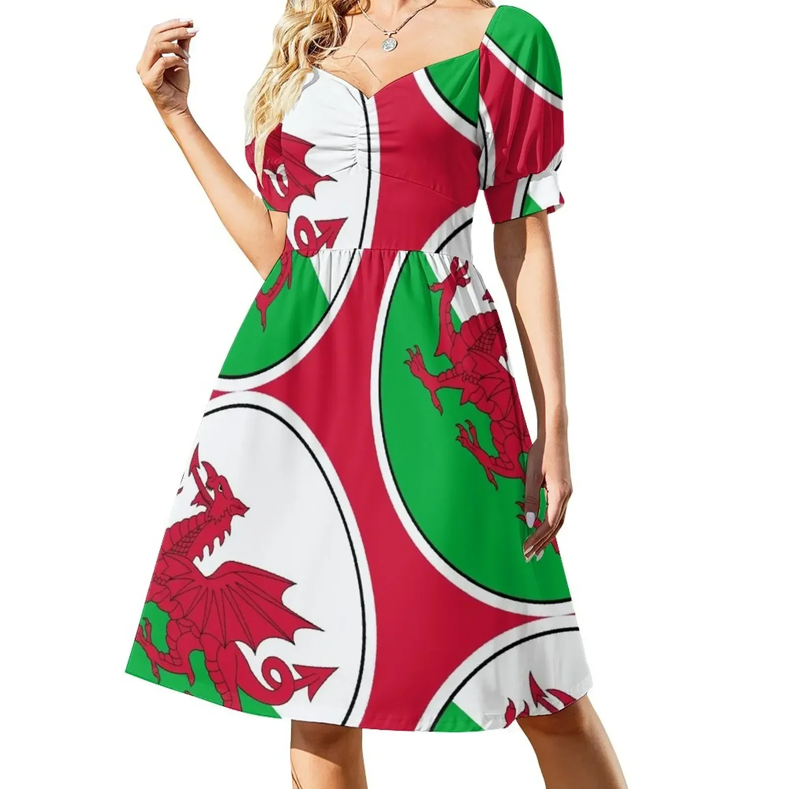 

Welsh Flag Gifts, Stickers, Masks & Products (GF) Sleeveless Dress summer dresses cute dress Dress