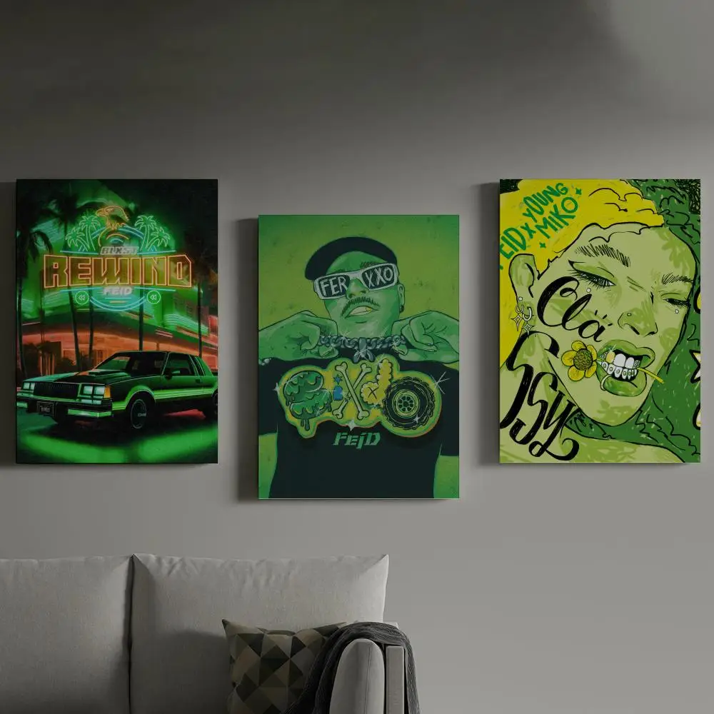 

Feid Ferxxocalipsis Poster Prints Canvas Painting Wall Art Picture Living Room Home Decor Tracklist Music Album Cover