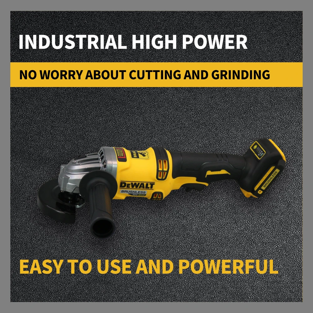 

DEWALT Brushless 100/125/150mm Industrial High Power Electric Lithium Angle Grinder Machine Rechargeable Wireless Drill Tools