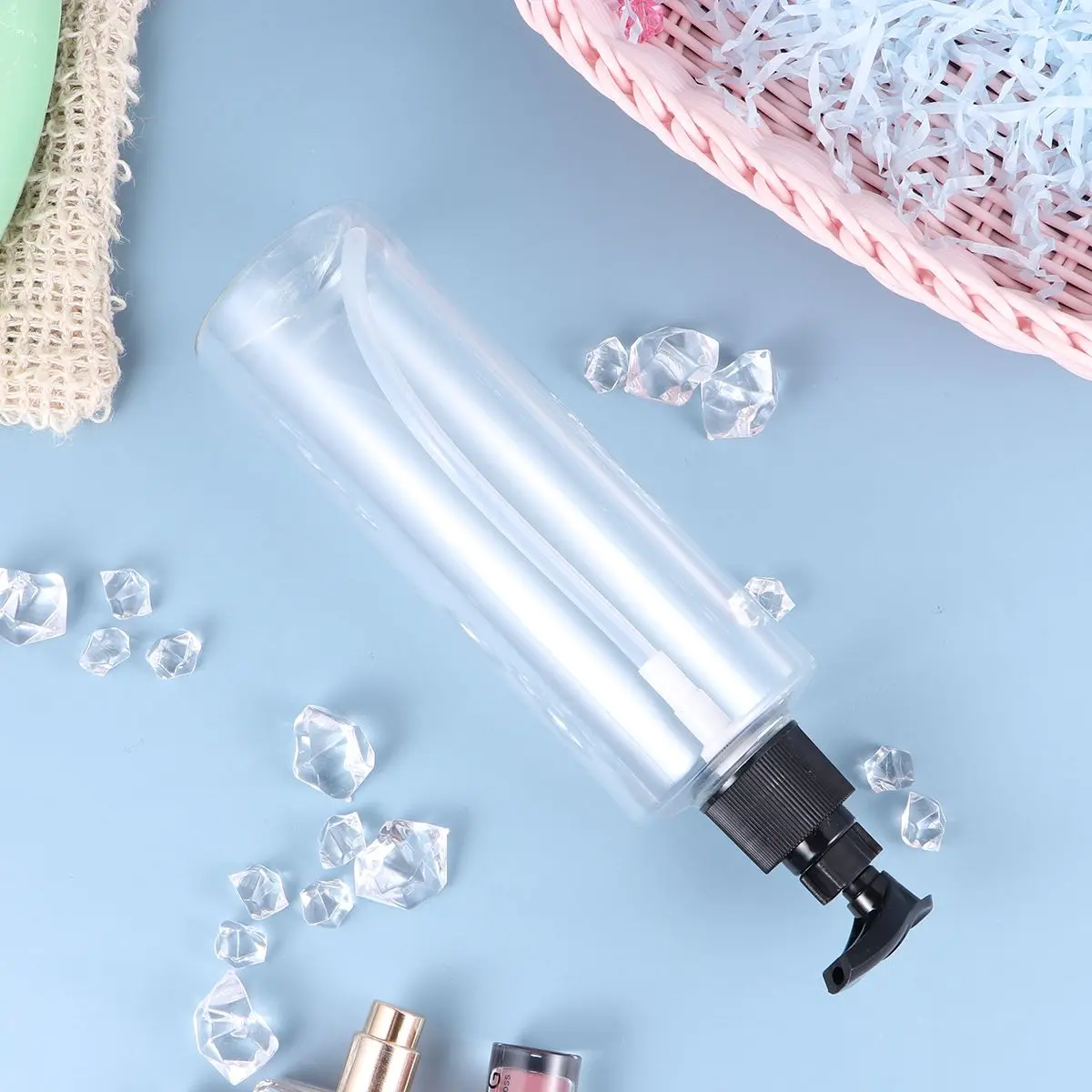 Bouteilles en plastique rechargeables, pompe à pression, grande capacité, voyage, salle de bains, conteneurs vides, sous-emballage en PET, articles de toilette, 6 pièces