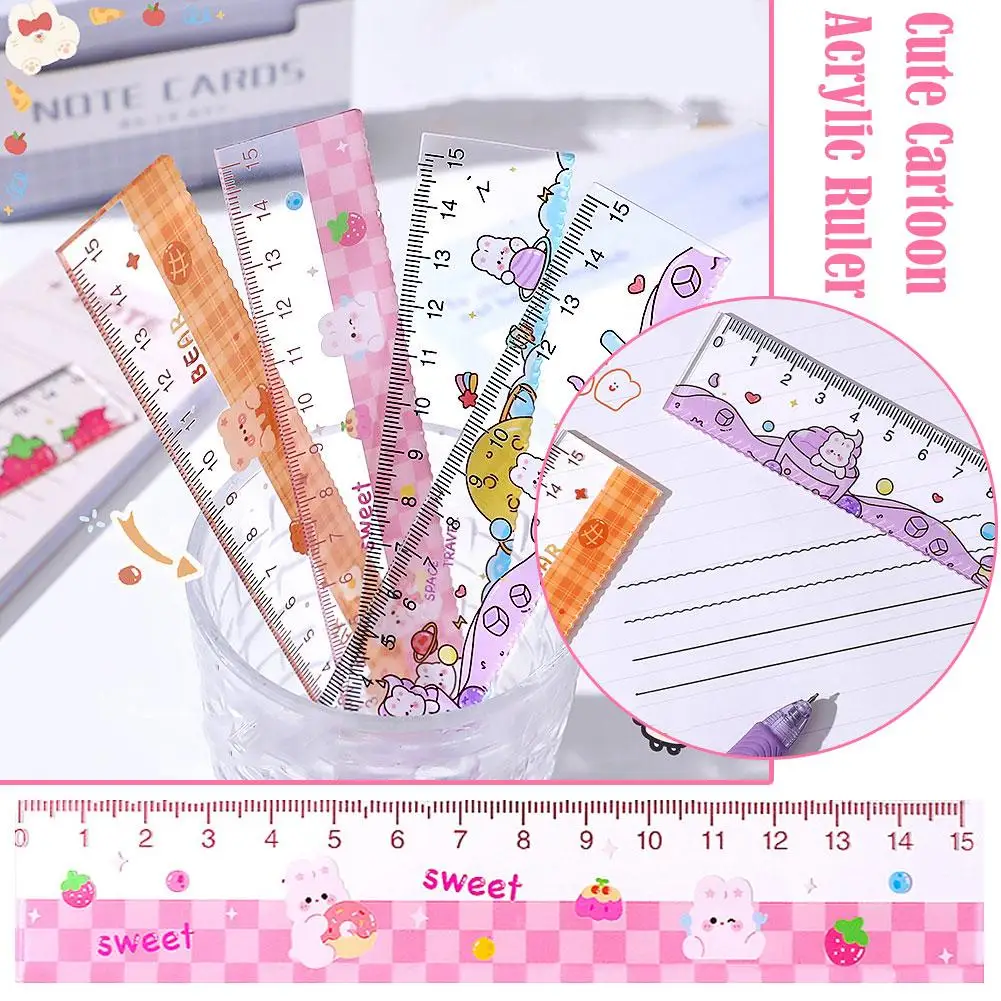 1pcs Kuromi Rotating Folding Ruler Cartoon Children's Primary Functional Stationery School Ruler Student Multi P8z6