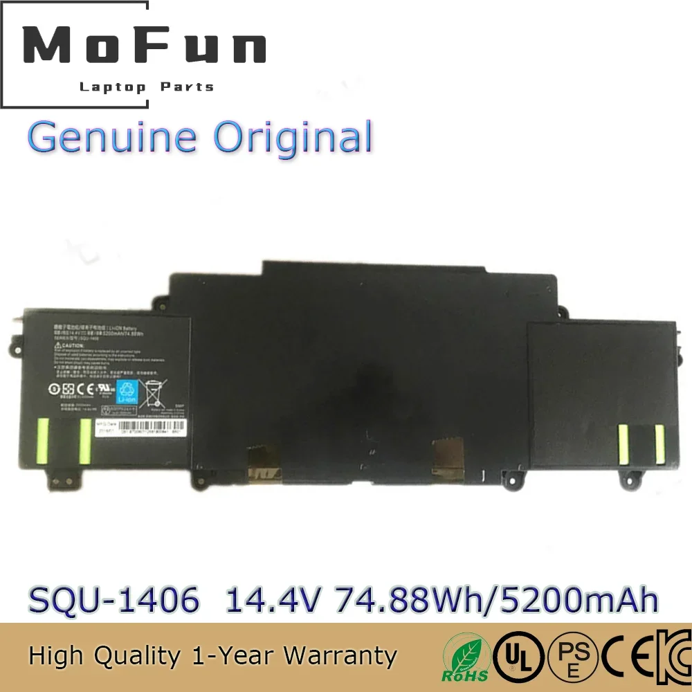 

Brand New Original SQU-1406 14.4V 74.88Wh Laptop Battery for Thunderobot 911-S1 911-S2 911-T2 911-E1 911M 911GT etc.