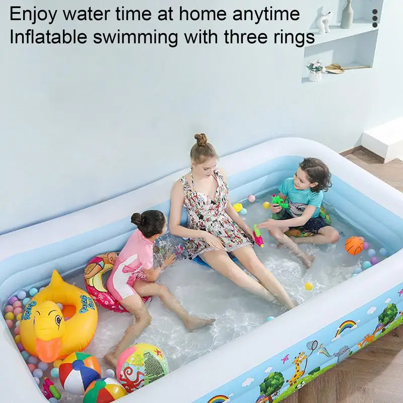 Inflatable Swimming Pool Children Inflatable Pool Bathing Tub Baby Kid Home Outdoor Large Swimming Pool Multi-size 2/3 layers