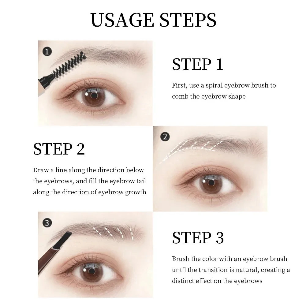 Makeup Eyebrow Pencil Waterproof Authentic Automatic Double-ended Hengsi Brand Eyebrow Brush Long-lasting Brand Eyebrow Pencil