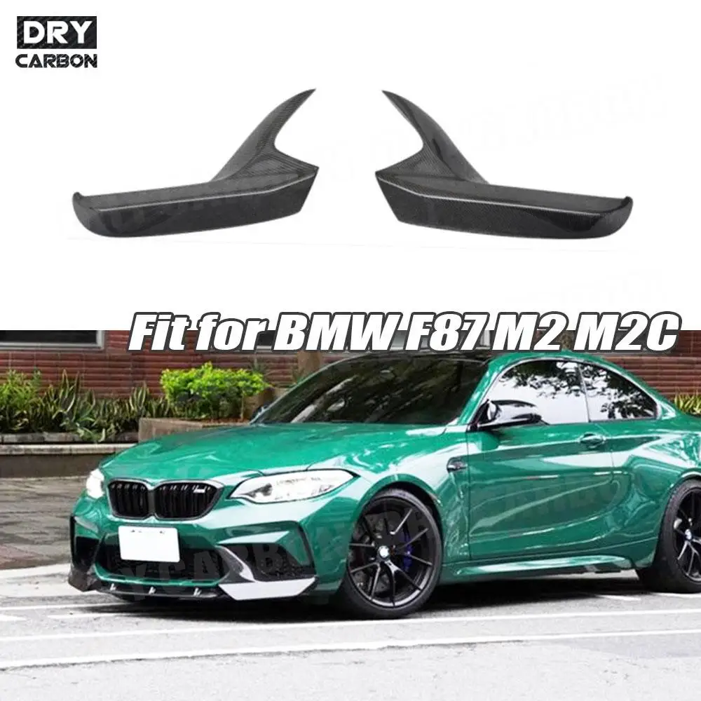 

For BMW 2 Series F87 M2 M2C Competition 2018-2020 Car Decoration Carbon Fiber Front Bumper Lip And Side Splitters Bodykits