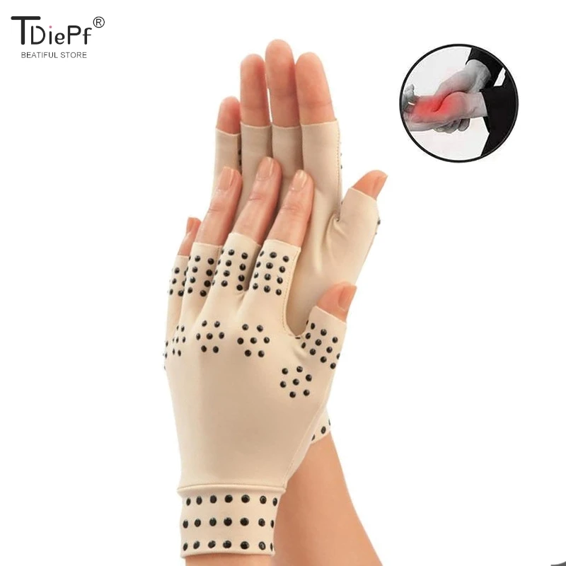 Magnetic Anti Arthritis Health Compression Therapy Gloves Rheumatoid Hand Pain Relief Hand Wrist Brace Corrector Hand Massager