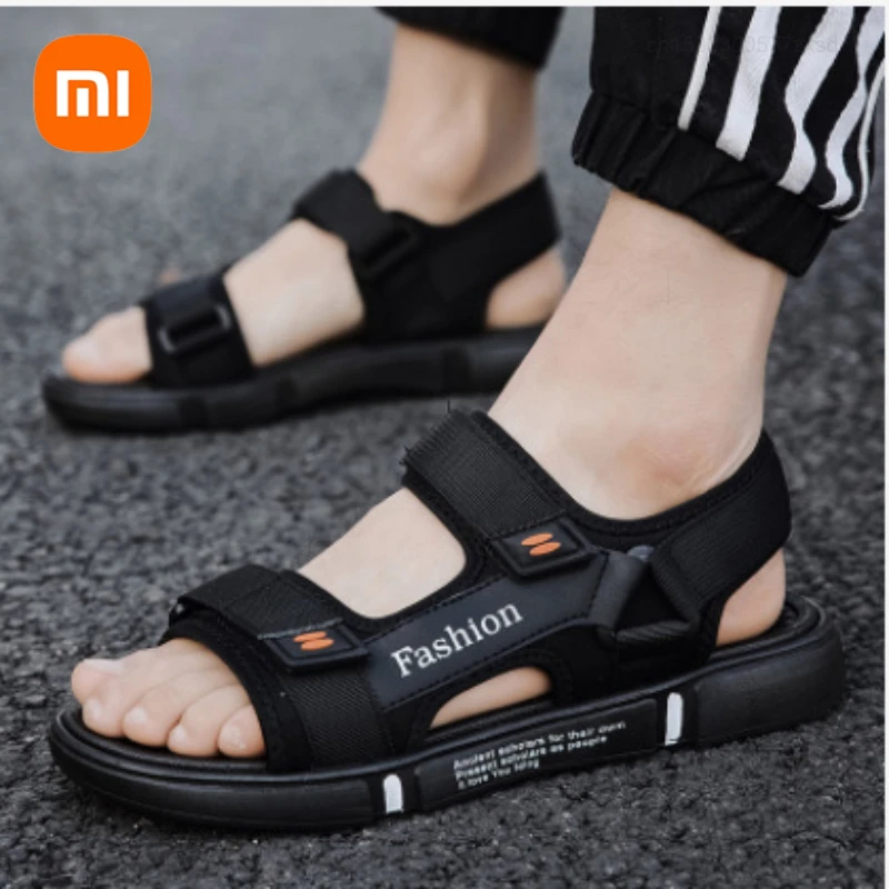 Xiaomi Summer New Casual Slippers PVC Soft Soled Skid Proof Breathable Comfortable Soild Color Size 36-45 Non-Slip Men Sandals