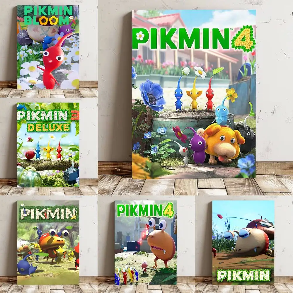 Pikmin Poster, hochwertiger Druck, wasserfester Wandkunst-Aufkleber für Bar, Wohnzimmer, Dekoration, Geschenk