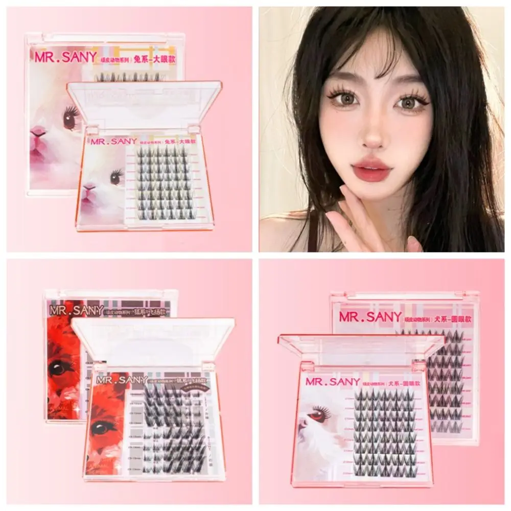 Herramienta de maquillaje DIY, pestañas postizas segmentadas, grupos de Manga, pestañas autoadhesivas, tallo duro adorable, pegamento, maquillaje de pestañas postizas gratis