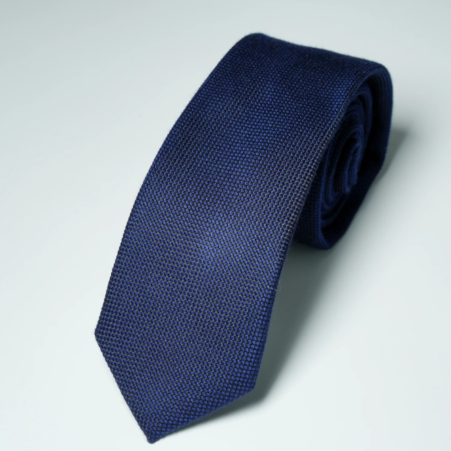 6cm Schmale Einfarbige Baumwoll-Krawatte für Herren Schlichte Baumwoll-Krawatte für Formelle Anlässe Hochzeit Büro Anzug-Accessoire Geschenk für Bräutigam – Detail 8