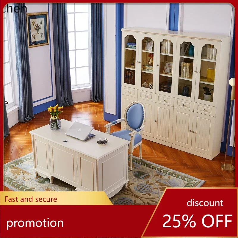 

YFY bedroom home solid wood writing desk bookshelf bookcase home decoration accessories