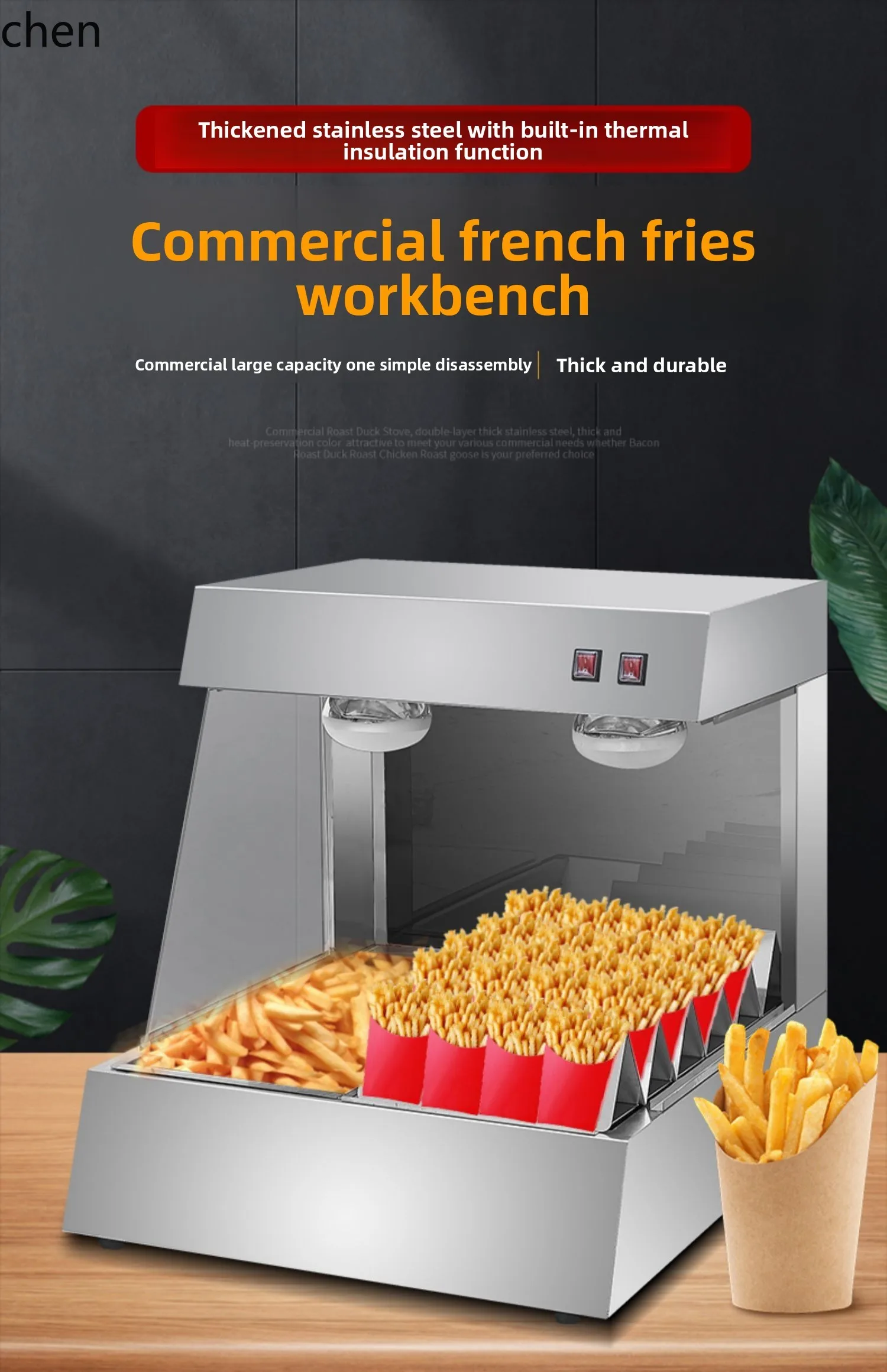 ZML desktop patatine fritte workstation console serbatoio di controllo dell'olio commerciale attrezzatura per hamburger di pollo fritto