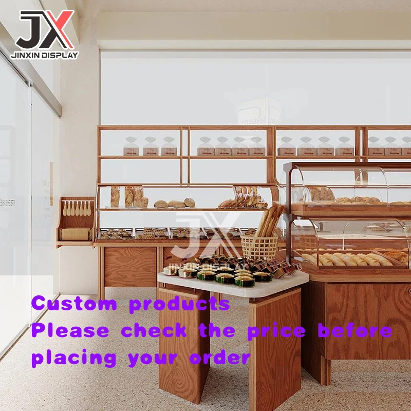 custom.Custom Coffee Shop Dessert and Bakery Glass Counter Bread Cake Pastry showcase Display Cabinet Restaurant Furniture