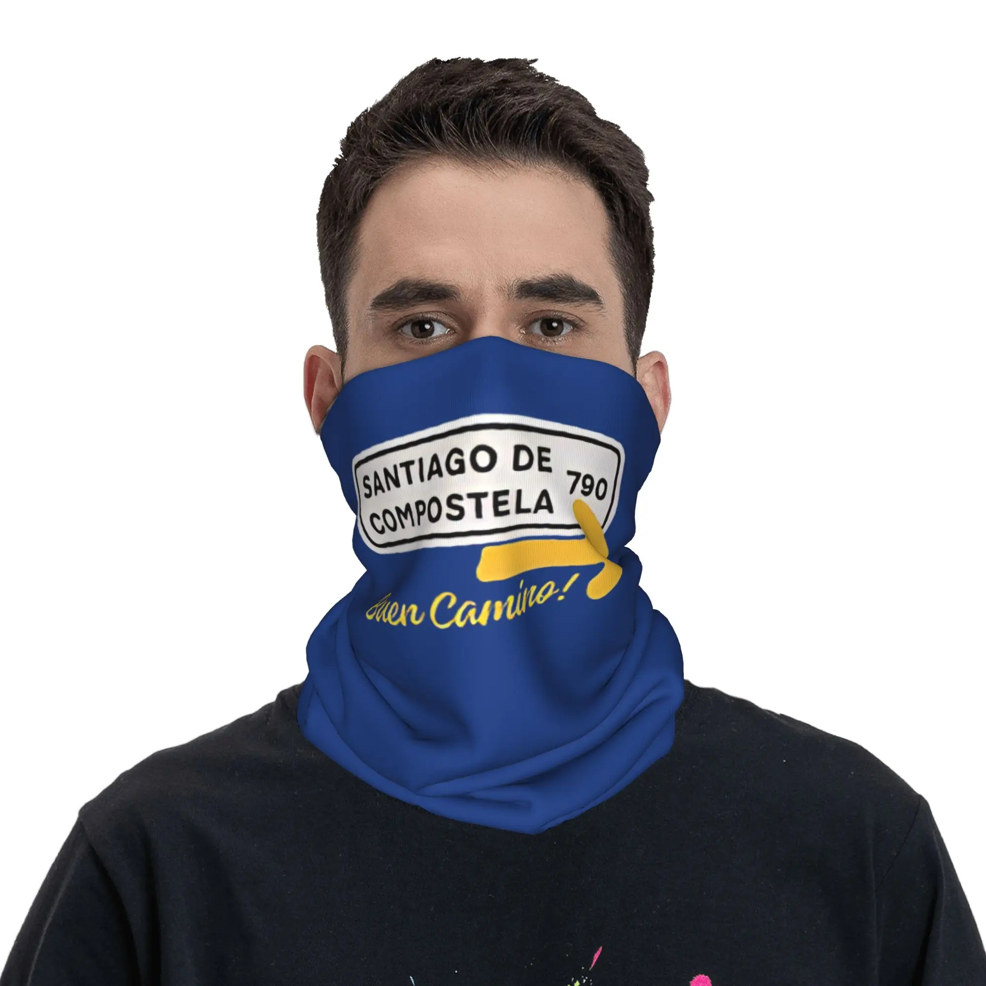 Camino De Santiago Bandana Neck Cover Printed Frances 790 Plate Mask Scarf Multi-use Headwear Running Unisex Adult All Season