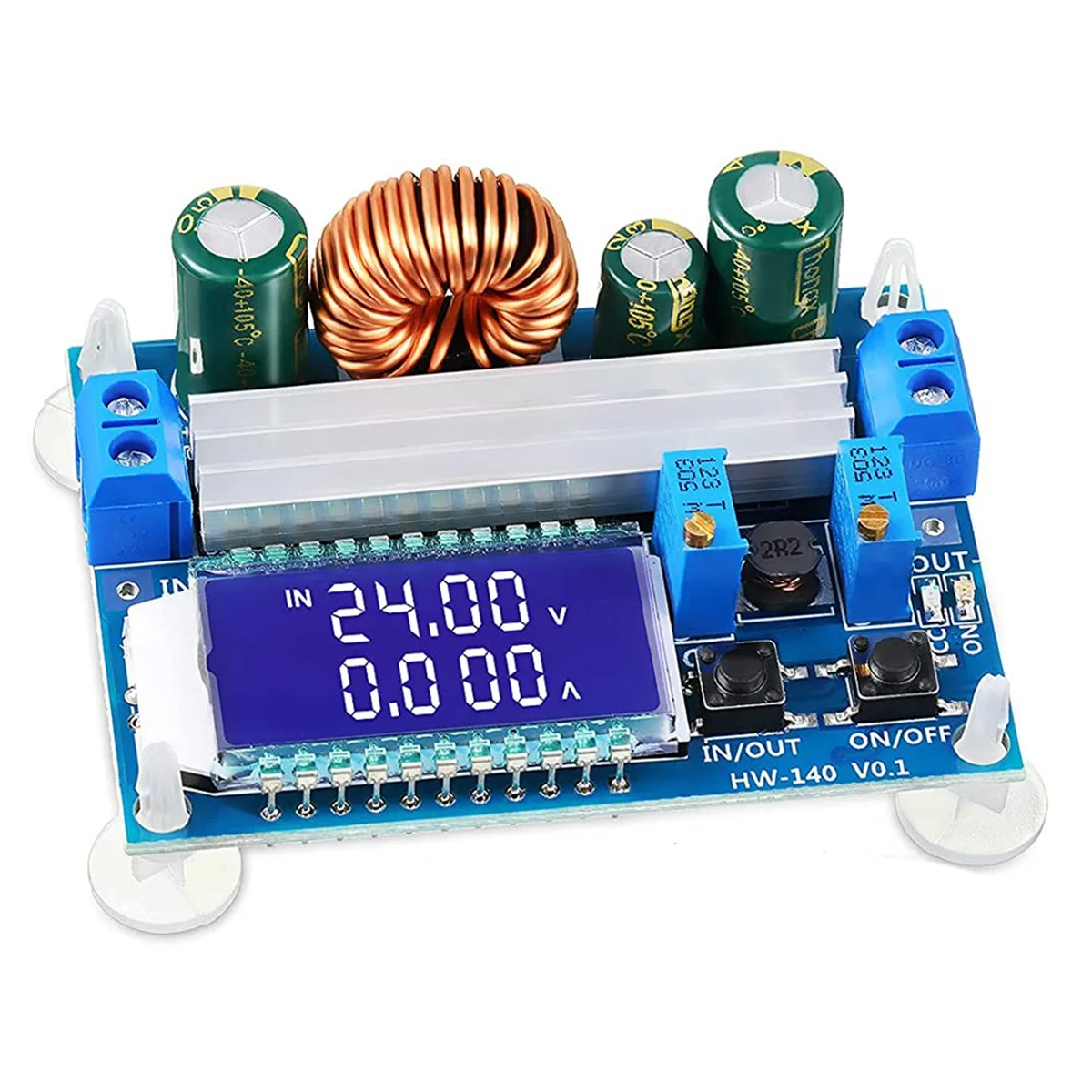A23F-35W DC 5.5-30V To 0.5-30V Digital LCD Display Automatic Step Up Down Buck Boost Converter Power Supply Module Adjustable
