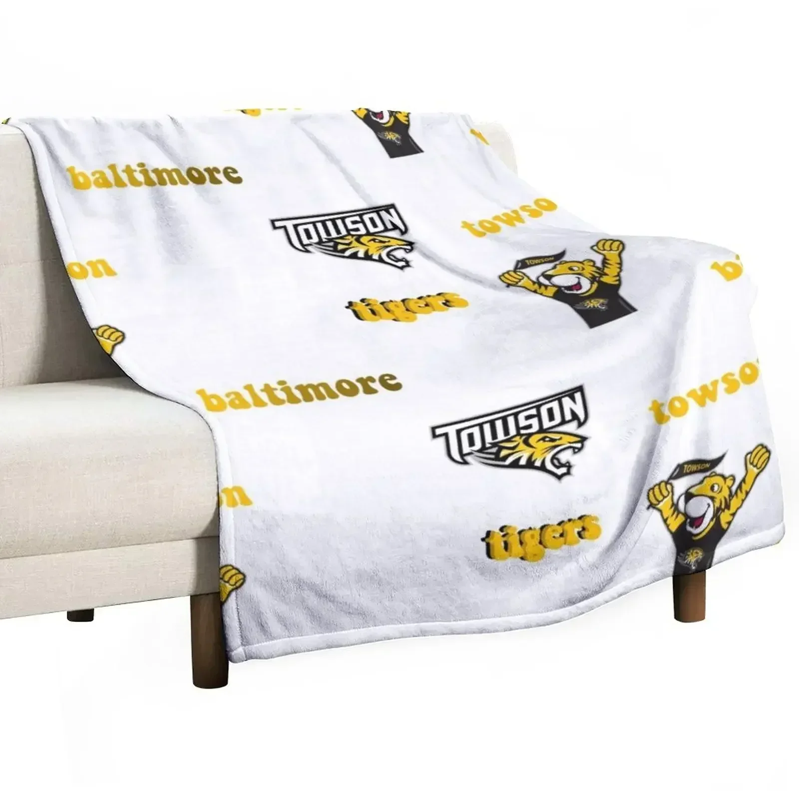 Towson University sticker pack Throw Blanket Soft Breathable Blanket for Night Sleeping