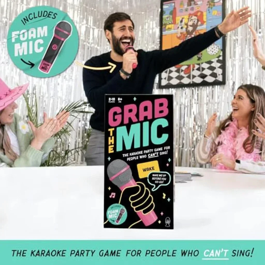 Lucky Egg Exciting Grab The Mic Board Games for Bad Singers Family Karaoke Game 2-10 Players Board Game for Family Party