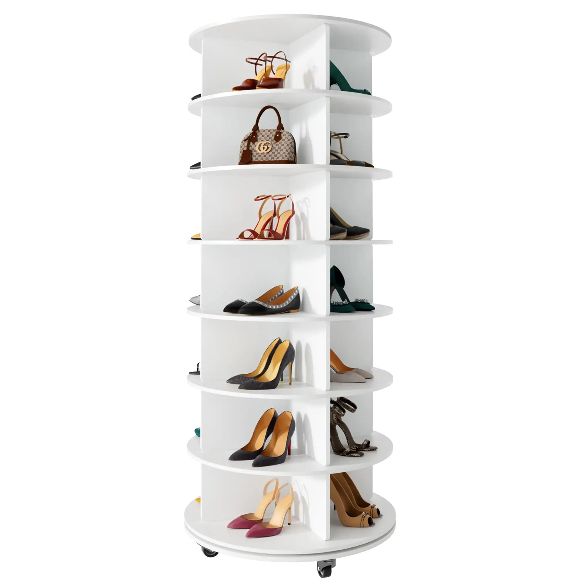 Rotating Shoe Rack 360 Degree Multi-functional Home Flip Telescopic Built-in Rack Shoe Cabinet Multi-layer Shoe Rack