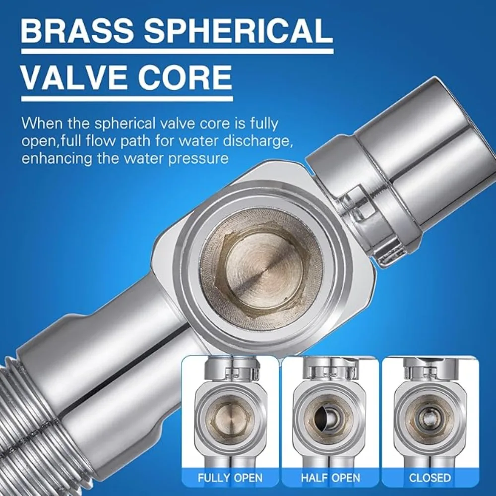 المياه الساخنة والباردة تدفق كبير وقف المياه صمامات النحاس مع مقبض الحمام بالوعة المطبخ صمام التوقف G1/2 "متين