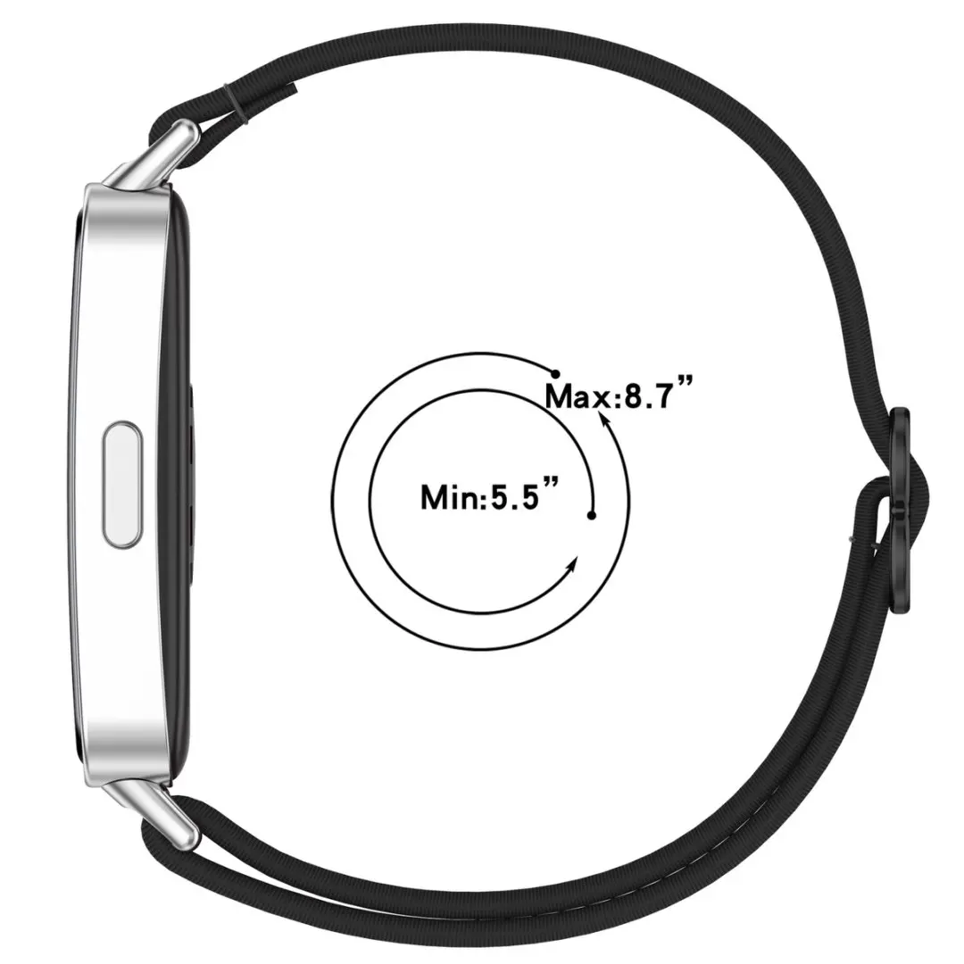 Ремешок для резинки для волос подходит для Huawei Band 8 9 10, NFC, эластичный нейлоновый браслет Solo Loop, аксессуары для умных часов