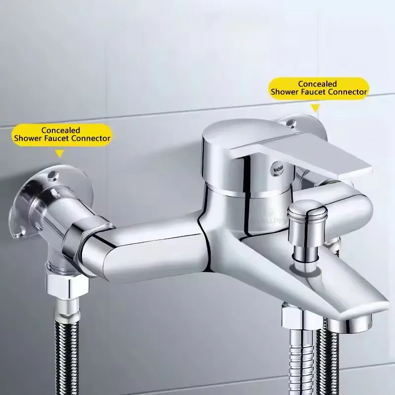 Stainless Steel/Brass Wall Mounted Faucet Fixed Base Shower Arms Bottom 1/2