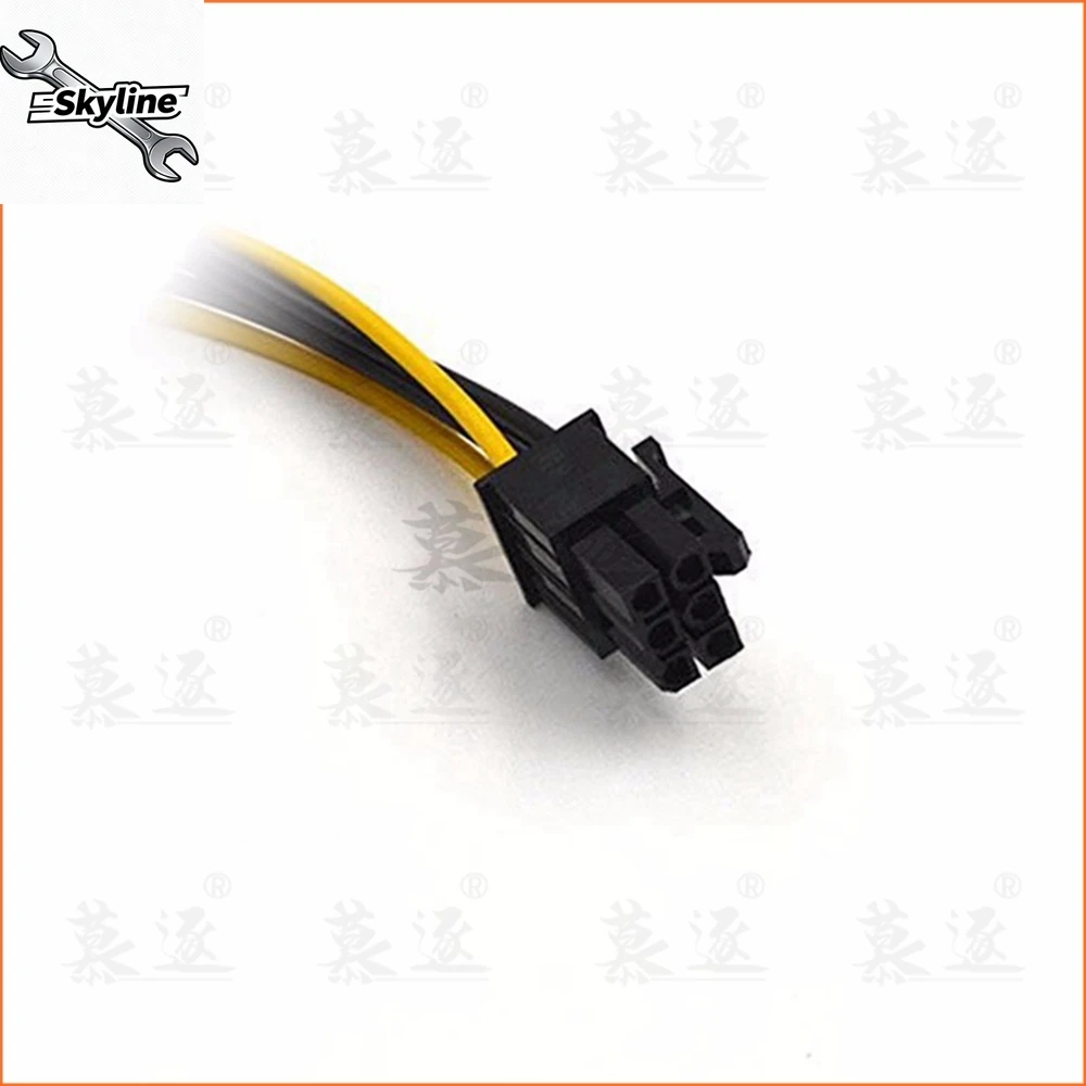 1pcs 6 inch 2 x pin to 6-Pin  Video Card Power Converter Cable