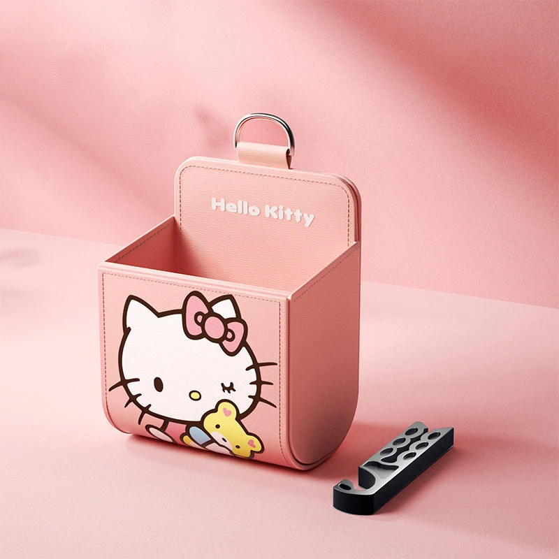 Sanrio Kawaii Hello Kitty Car Air Outlet Storage Bag Multi Functional Storage Box Car Storage Bag Cartoon Gift